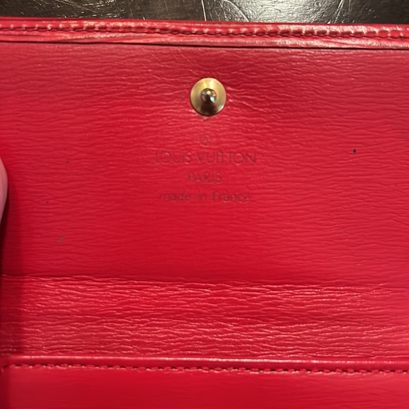 Authentic Louis Vuitton Red Epi compact wallet - Picture 4 of 12